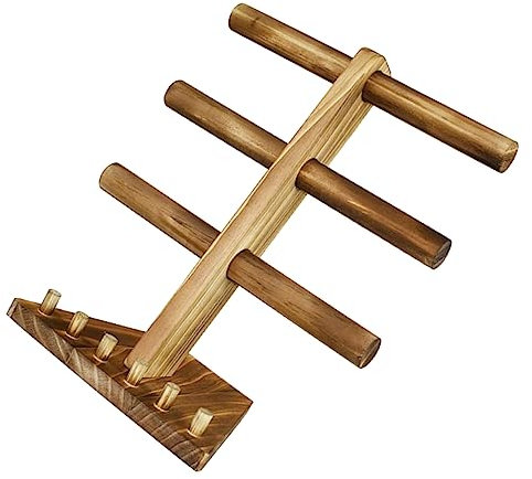 MUSISALY 3stufe Armreifständer Holz Schmuck-organizer Für Ringe Armbänder Und Uhren Dekorativer Tisch-ständer Für Schmuckaufbewahrung