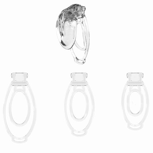 Hdynasty Jaula de Protección Invisible para Hombres con 3 Clips de Soporte Curvos (Color Transparente)