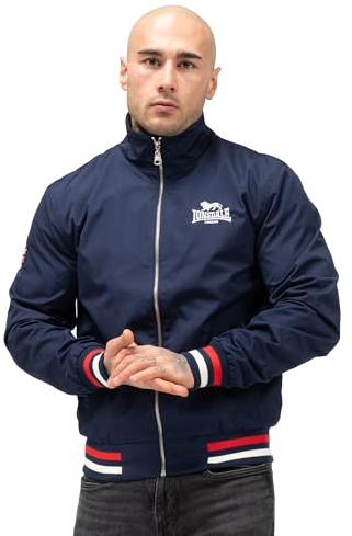Lonsdale Jacka för män Slim Fit NEWDIGATE, Marinblå/Vit/Röd, S