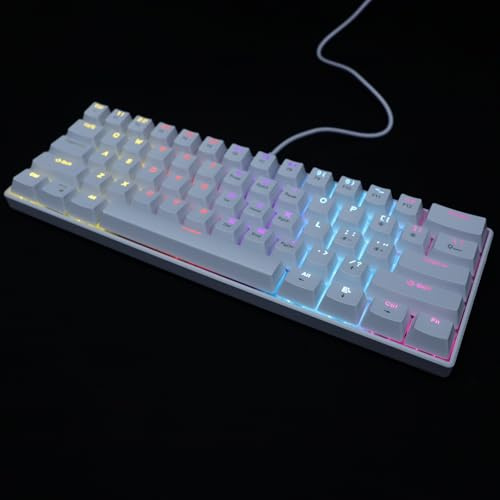 CHICAMPERA Clavier Gamer 60% Mécanique Filaire, Clavier RGB 61 Touches en Abs, Compact et Ergonomique pour Pc, Ordinateur Portable, Jeu et Travail