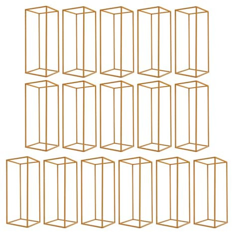 panfudongk Blomställ växtställ blomhylla växttrappa blomställ i järn guld modern 24 x 24 x 60 cm för bröllop födelsedagsfest