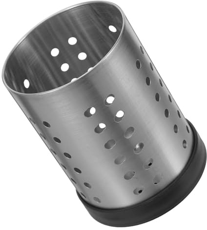 ABOOFAN Soporte con Orificios Base Inoxidable Extraíble y para en de Drenaje de para Organización Palillos Utensilios de Acero Cocina Encimera