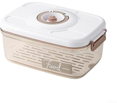 Contenitore sottovuoto per alimenti di grande capacità, con guarnizione a prova di perdite e compatibile con pompa a vuoto per una maggiore freschezza e durata nell'uso quotidiano (2,1 L)