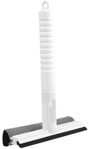 DECOMELODY Portable for and Material Plastic and Tpr Bathroom Kitchen Glass Wiper with Spray Water Function Cleaning and Water Stain Removal Mirrors Shower Doors Window
