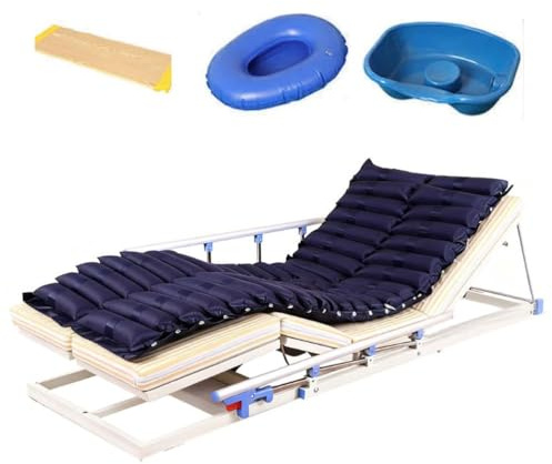 Juodkeo Telaio di letto elevatore elettrico con telecomando e materasso, elevazione della schiena, elevazione delle gambe, capovolgimento sinistra/destra, 190 * 120cm,Air mattress