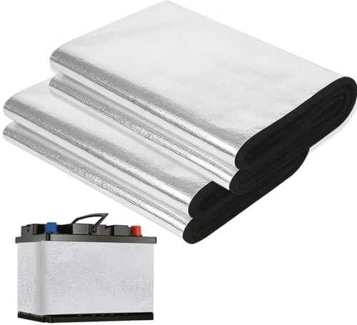 Kit d'isolation de batterie, 102 cm x 18 cm, housse de protection contre la chaleur et le froid, pour batteries de voiture, couverture isolante ignifuge pour voiture, marine, ATV, moto, tondeuse à
