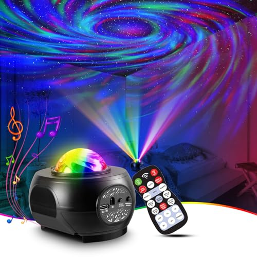 Star Projector & Disco Light – Galaxy RGB LED Night Lamp, Breathing Green Stars, Relaxing Ambience for Bedroom, Gift Ideals, Meditation Lamp, Party Decor