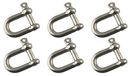 6 pièces 12mm Anse Acier galvanisé d'accastillage Remorquage Levage Lien Dee