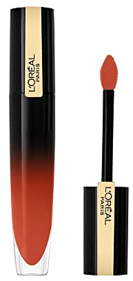 L'Oréal Paris Rossetto Liquido Brilliant Signature, Tinta Labbra a Lunga Tenuta, Formula Leggera e Finish Brillante, 304 Be Unafraid (6,4 ml)