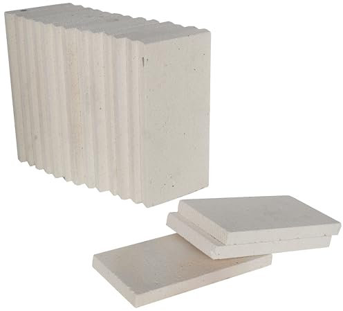 SIMOND STORE Ladrillos refractarios aislantes Suaves para forja, hornos, chimeneas, Estufas, Soldadura de Joyas, 2500F 1.9 cm x 11.4 cm x 22.9 cm, Paquete de 16
