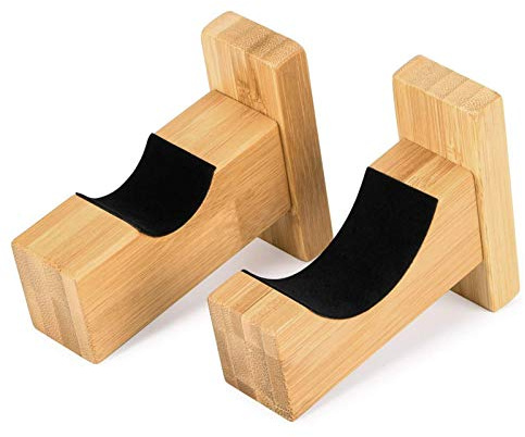 Luckxing 2 Stück Baseballschläger Halterung, Einzelschläger-Anzeige Stabiler Baseballschläger Wandhalterung Horizontal Angezeigte, Handgefertigte Massivholz-Baseballschlägerhalterung Mit Filzfutter