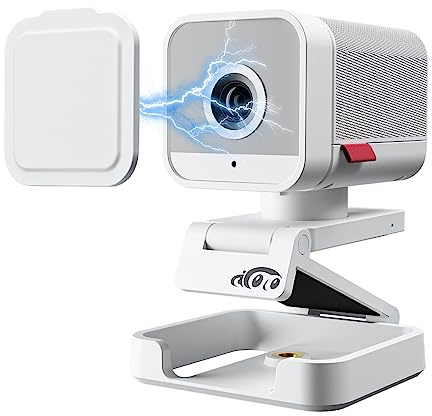 aicoco Streaming Webcam, Commutation Mode Paysage/Portrait, Suivi AI, Contrôle Gestuel, Certifié Zoom, Deux Microphones Omnidirectionnels Antibruit, Caméra Full HD 1080P Live Streaming