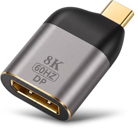 USB C auf DisplayPort Adapter, 8K@60Hz USB Typ C(Thunderbolt 3/4) auf DP Adapter für Rift S, OS X Book Pro, für XPS, Pro S20