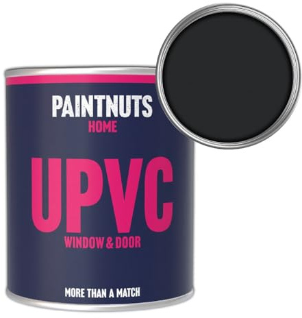 Paintnuts UPVC Window & Door Paint - RAL-9011 - GRAPHITE BLACK Satin 250ml Tin