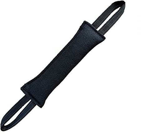 DONGKER Beisswurst für Hunde, 30 cm Biezwurst, Training mit 2 Reflektierenden Griffen, Robustes Hundespielzeug zum Tauziehen und Zerrspiele