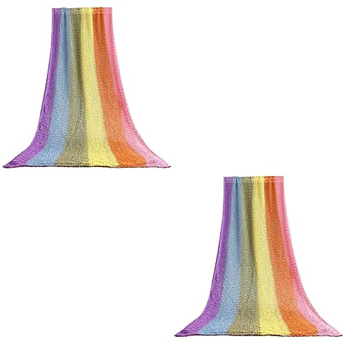 Kisangel 2 Stücke Infant Foto Outfit Baby Stretch Decke Regenbogen Foto Prop Für Baby Dusche
