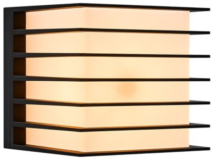 Nordlux Fluctus 13 Outdoor Wall Light/Exterior Light Black Metal, E27 15W Waterproof & Weather Resistant-Porch, Patio, Garden, Garage, or Entrance. IP44, Class 1 (Insulated)