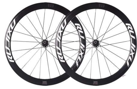 MIRODO 700C Rennrad-Laufradsatz Ultraleichte Vorder-Und Hinterräder Aus Alu-Legierung Schnellspanner-Laufradsatz Felgenhöhe 50mm V/C-Bremsen Abgedichtete Lagernaben Unterstützung 8–11-Gang-Kassette