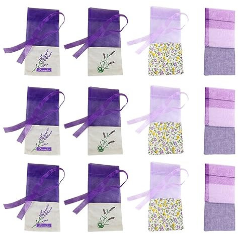 TOVINANNA Lavendelsäckchen Leere Säckchen Aus Organza Und Baumwollstoff Lavendelsäckchen Gewürzsäckchen Für Getrockneten Lavendel Gewürze Und Lavendelsäckchen Schubladen Und