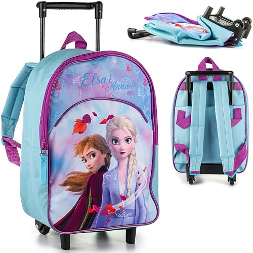 alles-meine.de GmbH Kinder - Reiseartikel & Taschen - Verschiedene Artikel frei wählbar - 2 in 1 - Kinder Trolley & Rucksack - die Eiskönigin - Frozen - wasserabweisend & beschic..
