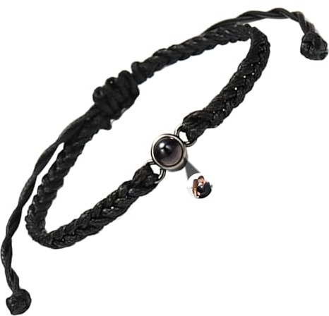 GGKAFACOI Projektion Armband Foto,Personalisiertes Projektions Armband mit Foto, maßgeschneidertes Armband mit Bild im Stein für Paare,Freund & Freundin