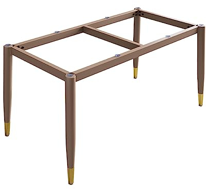 Möbelbeine Tischbeine Aus Metall, Robuste Tischbeine, Rechteckige Schreibtischbeine, Verstellbare Möbelbeine, Tischbasis, Stützbasis, Für Marmor, Glas, Holzplatte, Esstisch, Mit Saugnäpfen (Braun..