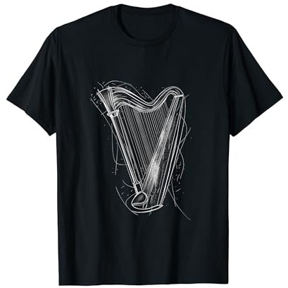 Harfe kritzeln T-Shirt