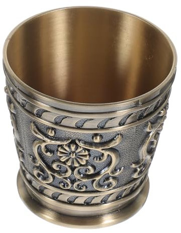 Garneck Copa De Vino De Bronce Taza Vintage Para Bebidas Taza De Té De Boca Ancha Para Servir o Té Eventos Caseros