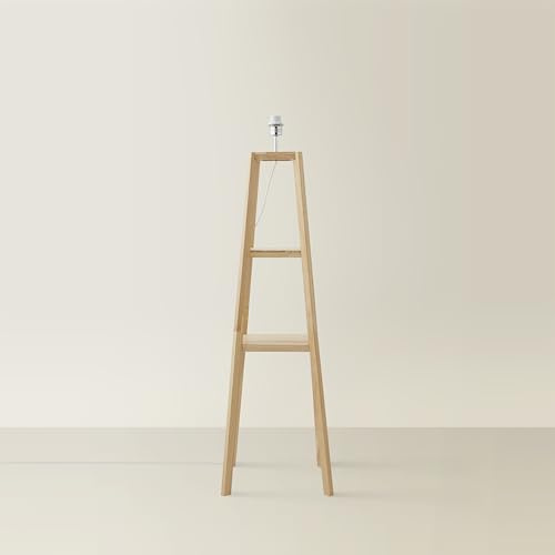 ValueLights | Natural Wood Floor Lamp Base with 2 Storage Shelves Living Room Light | Floor Lamps, Home Décor & Improvement Essential