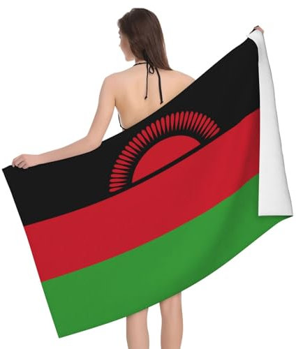 Herren Damen Reisehandtuch Flagge Der Republik Malawi Strandtuch Erwachsene Handtücher Kinder Microfaser Handtücher Für Strand Pool Reise
