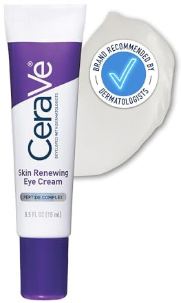 CeraVe Skin Renewing Eye Cream with Peptide Complex and Caffeine for Brighter, Smoother Eyes, 15 ml