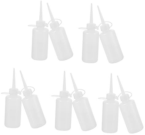 DIYEAH 8pcs 120ml Pointed Nozzle Oil Bottles with Cap Sewing Machine Oil Squeeze Bottles Suitable for Workshop and Home Use