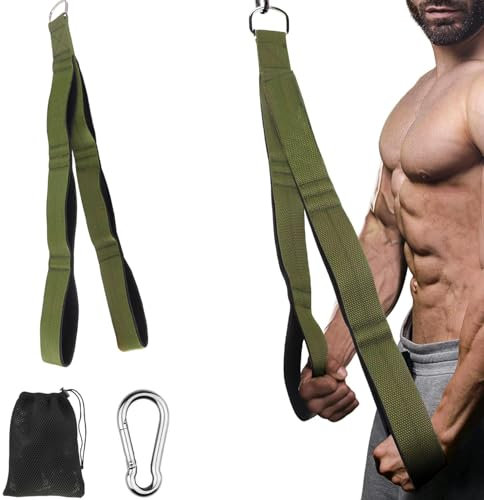 trizepsseil für Fitnessstudio mit größerem Bewegungsbereich, 3 Segmente & gepolsterte trizeps seil, kabelzug zubehör für effektives Herunterziehen, Krafttraining Und Erhöhen Kraft Oberkörpers