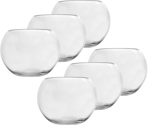 6 x Kugelvase aus Glas - Vase in Kugelform - Tischvase - Ø 15 cm