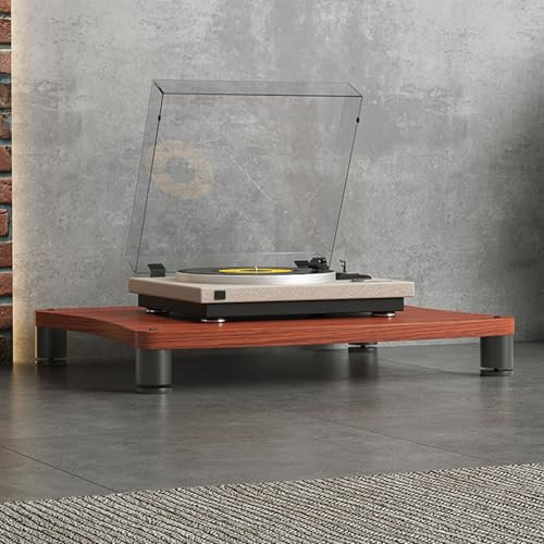 HiFi Rack Audio-komponentenschrank Moderner Phonoschrank-aufbewahrungsschrank Vintage-Schrank Aus Holz, für Besprechungsräume Wohnzimmer Tonstudios(Brown,60 * 48 * 10cm)