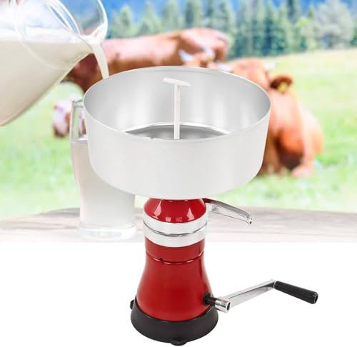 ZHLINGQ Milk Cream Centrifugal Separator, 80L/H Output Electric Milk Cream Separator 11000rpm Milk Skimmer Goat Cow Milk Separator Machine with 12L Bowl Capacity for Dairy Farm