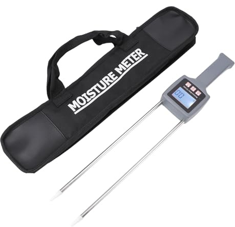 Cotton Humidity Meter, Digital LCD Display, 5 to 40% Measuring Range, Handheld Portable Device for Cottonseed and Cotton Humidity Testing