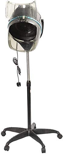 Secador de pelo con capota de ABS de primera calidad, soporte de metal con ruedas universales, altura ajustable, temporizador y control de temperatura, secador de pelo profesional, máquina de aceite