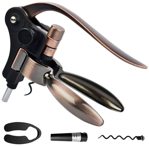 Tire-bouchon à levier en spirale avec coupe-capsule et bouchon de bière, utilisé dans la cuisine, le restaurant, les bars