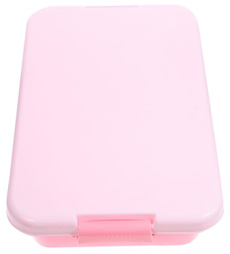 VICASKY Portable Sandbox Sand Tray with Lid Activities Sandbox Entertainment Sensory Bin with Sand Table with Lid Cover Foldable Sensory Tray with Lid Small Pink Abs
