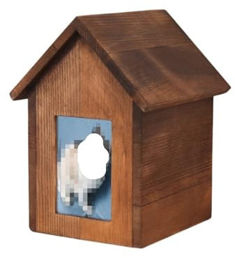 Urne Funéraire Urne for Animaux De Compagnie en Bois avec Cadre Photo Urne for Chiens Cendres Animaux Boîte À Cendres Crémation for Chats Chiens Commémorative(Bruin)