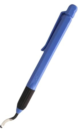 Pipe Deburring Tool, Multifunctional Pipe Trimming, 4.65x0.59x0.59 Inches Blue Burr Remover, Metal Plumbing, Lightweight Portable Tools for Edge Smoothing Hand, Hobby, and Professional Use