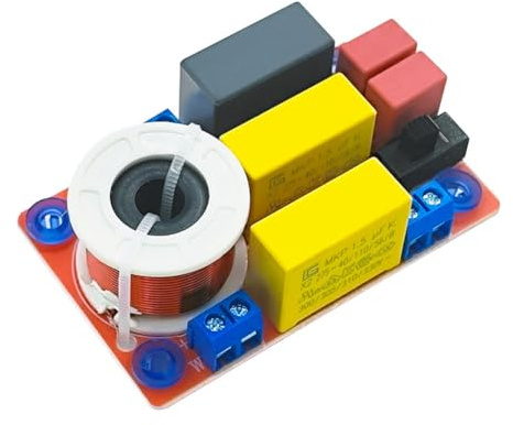 Bosiyrggrl 2 Way Audio Speaker 100W Crossover Treble Module Audio Speaker Frequency Divider Adjust Bookshelf Speaker Filter