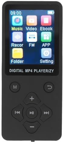 BAFOVY MP4 Player with 1.8 Inch Color Screen, Music Player, 32GB Storage, HiFi Sound for Music, Videos, and E-books (Black)