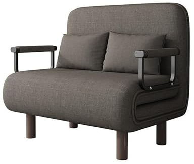 Sovsoffa 3 i 1-5 Positioner Justerbart Ryggstöd, Universalhjul och Avtagbara Kudden - Multifunktionell Faltstol för Vardagsrum Sovrum Lilla Rum och Kontor(Gray,190 * 80 * 28cm)