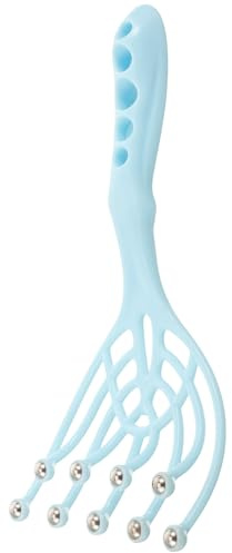 PAMINGONO Masajeador de Cabeza Adecuado para Relajación y Masaje para Cuero Cabelludo Garra de 5 Dedos Material Pp y Bola de Acero en Cuello y Brazos