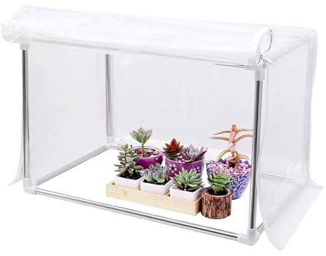 Fruusv Piccola serra per interni, 60 x 30 x 30 cm, serra portatile, per interni, balcone, terrazza, , finestra, inverno, coltivare fiori e giardinaggio