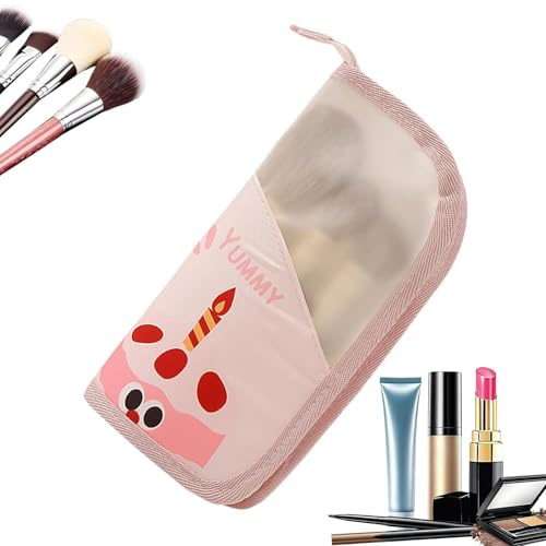 Générique Kulturbeutel, stehend, wasserdicht, faltbar, schmutzabweisend, Aufbewahrungstasche für Zahnbürste, für Lippenstift, Reisen, Badezimmer, Hotel, Outdoor, Camping, kurze Aufenthalte, Rosa, Se