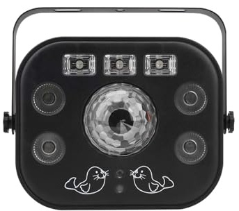 Luci da palco a LED, Luci for feste 5 in 1 Effetti RGBW LED Lampada stroboscopica da palco DJ Disco Magic Ball Luce nera UV for KTV Party Bar Compleanno per la festa di matrimonio(With Remote)
