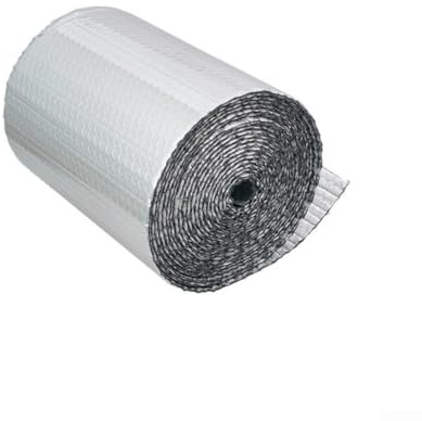Rouleau de film aluminium isolant thermique pour conduit de toit - Film thermique imperméable pour barrière de vapeur 50 cm x 5 m (0,4-8 mètres)